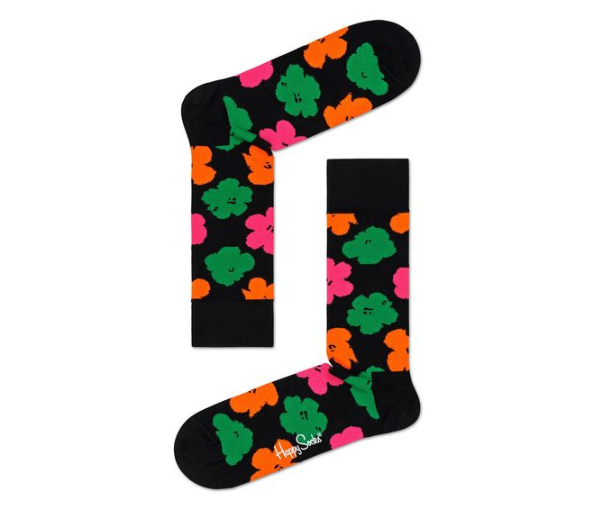 MEDIA-CASUAL-ANDY-WARHOL-FLOWER-SOCK-MULTICOLOR