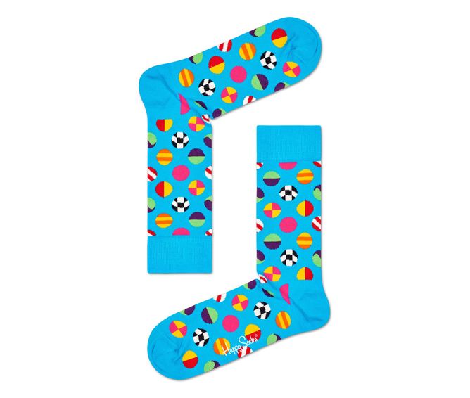MEDIA-CASUAL-CLASHING-DOT-SOCK-BLUE-MULTICOLOR
