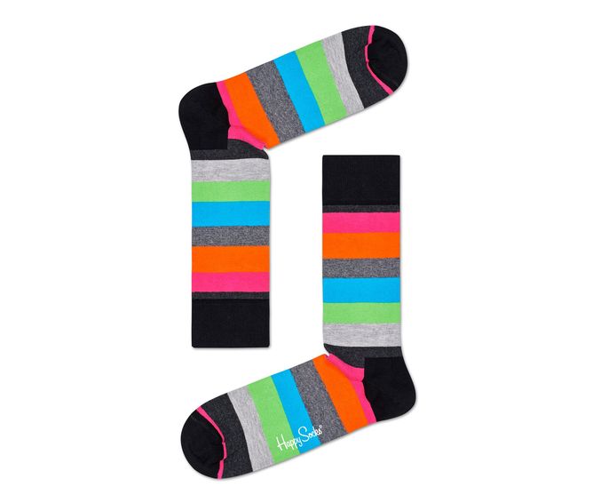MEDIA-CASUAL-STRIPE-SOCK-BLACK-MULTICOLOR